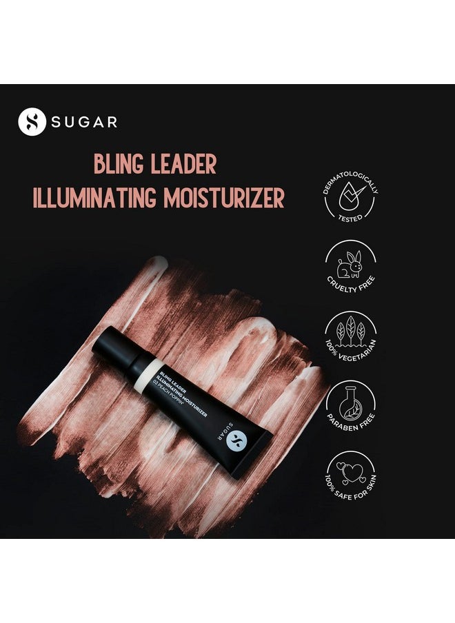 Bling Leader Illuminating Moisturizer | Strobe Cream With Vitamin E | Lightweight | Protects Against Pollution | 25Ml - 03 Peach Poppin'(Warm Peach Highlighter With Pearl Finish)