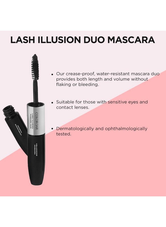 Duo Mascara, Carbon Black, 4Ml | Lengthening | Volumizing | Smudge-Proof And Waterproof