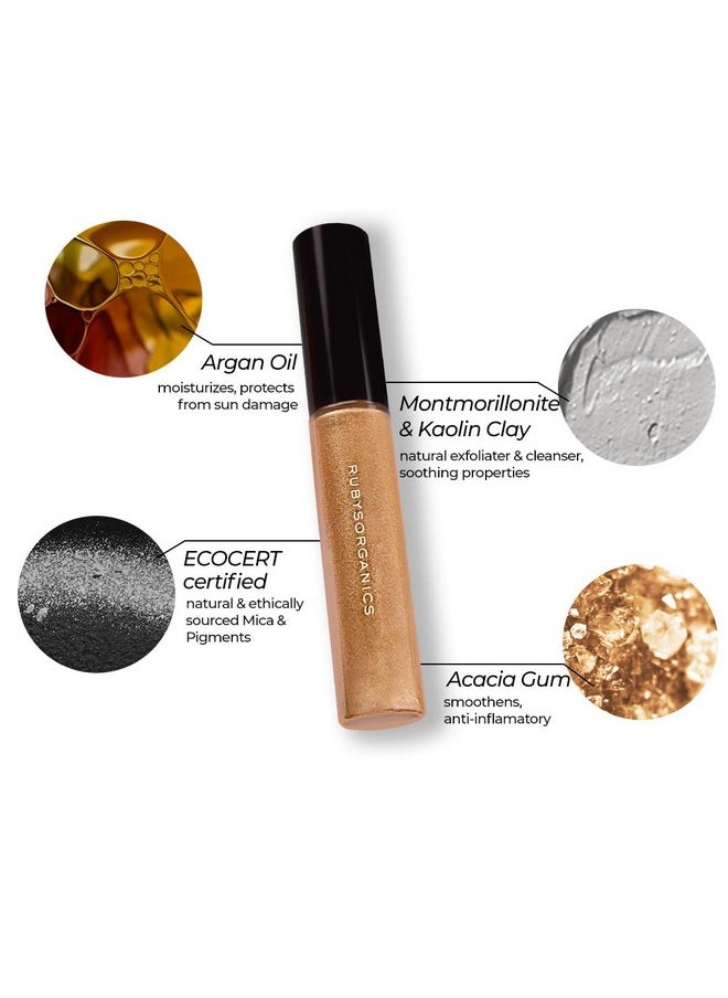 Eyeshadow Liquid & Metallic- Eye Makeup For Women, Smooth Glide Insta Dry Formula, Smudgeproof, Waterproof, Long Lasting, Highly Pigmented - Aurus (Metallic Gold), 6.5Ml