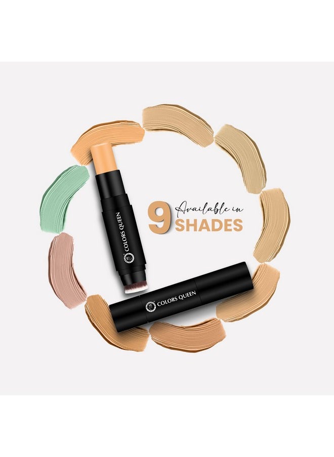 - Fix&Blend - Matte Foundation For All Skin Type Stick|Full Coverage Foundation For Face Makeup With Natural Matte Finish|Waterproof Foundation With Inbuilt Blending Brush (01-Ivory,12G)