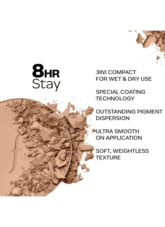 Faces Canada 3 In 1 Hd Matte Compact - Total Beige 03, 8G | Compact + Foundation + Hydration | 8-Hour Stay | Soft Weightless Texture & Silky Coverage | Blends Easily