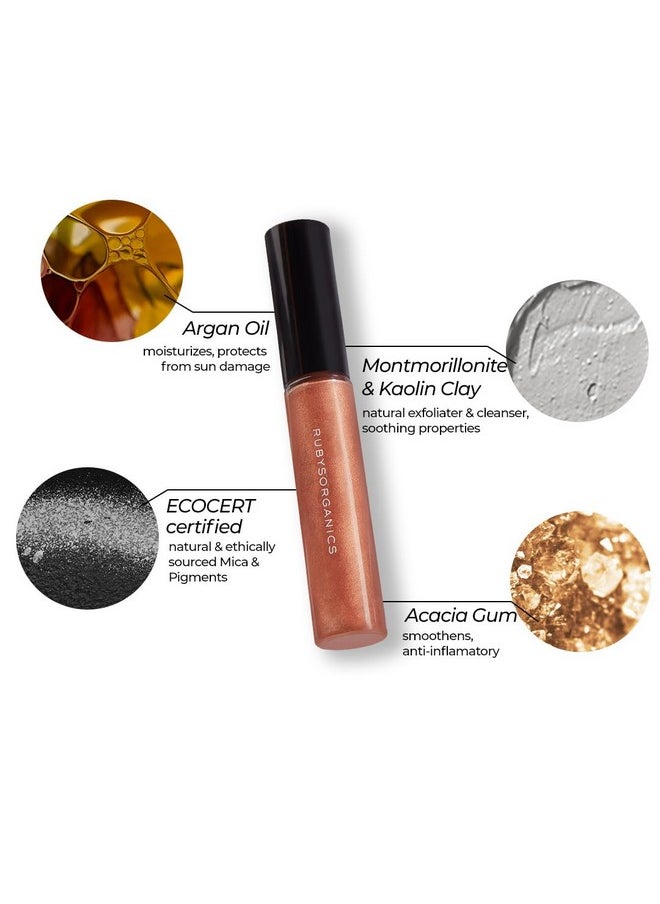 Eyeshadow Liquid & Metallic- Eye Makeup For Women, Smooth Glide Insta Dry Formula, Smudgeproof, Waterproof, Long Lasting, Highly Pigmented - Electra (Metallic Peach Gold), 6.5Ml