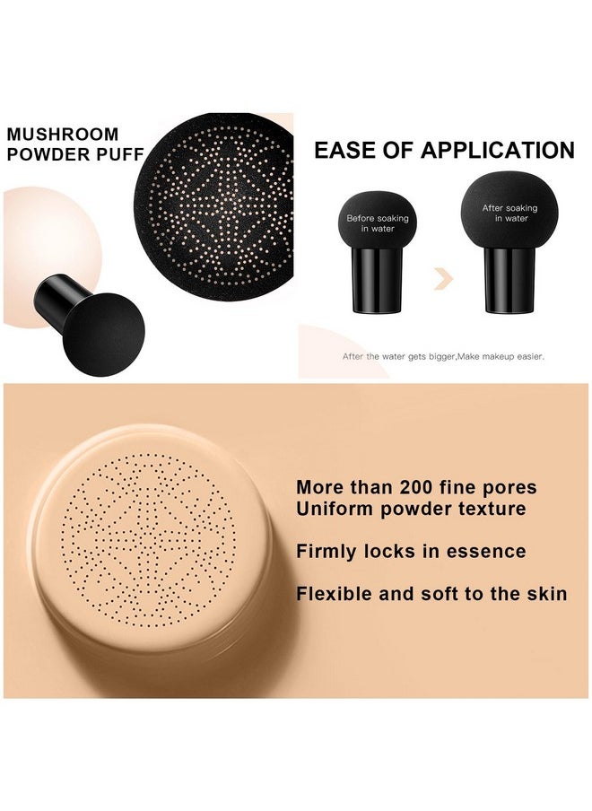 Mushroom Head Air Cushion Cc Cream Foundation Bb Cream Foundation Makeup Moisturizing Cc Cream Liquid Foundation,Concealer Lasting Makeup Foundation Even Skin Tone Makeup Base Primer(#02 Natural))