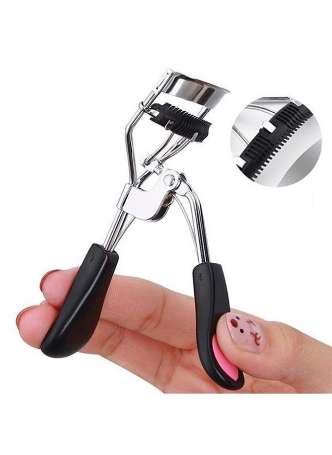 Eyelash Curlers With Comb And Eeylash Separator Set Professional Lash Curler With Built-In Comb Ergonomic Heart-Shaped Handle And Eyelash Comb Tool For Daily Makeup