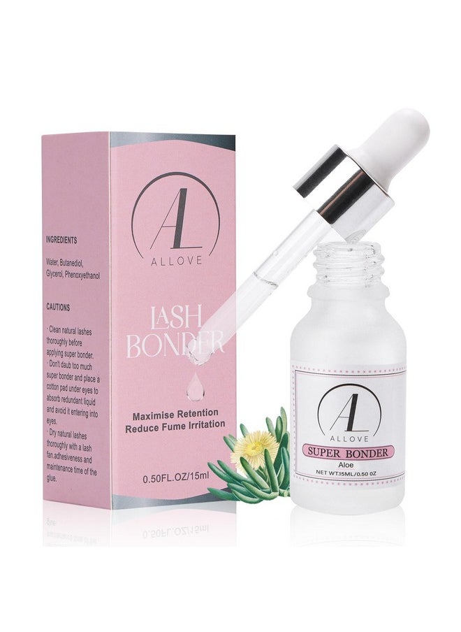 Lash Bonder For Eyelash Extensions Super Bonder For Lash Extension Glue Accelerator Water Oil Proof Lash Sealant For Eyelash Extensions 15Ml-Aloe