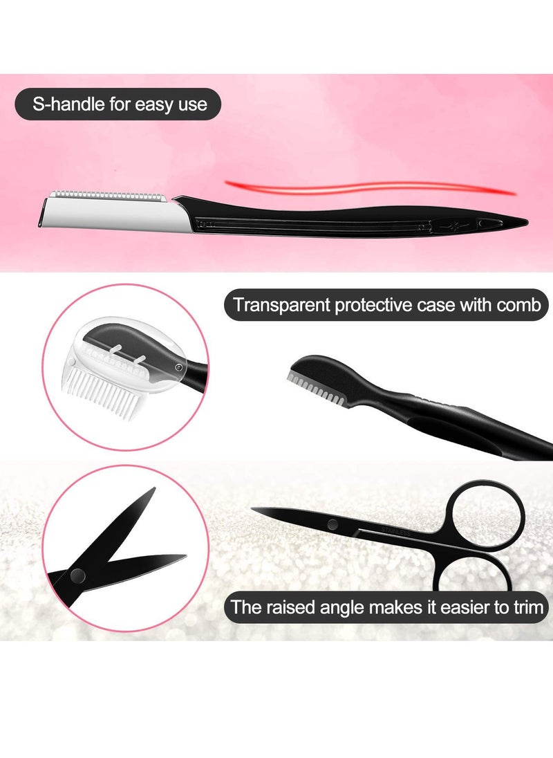 Eyebrow Kit, Multipurpose Exfoliating Dermaplaning Tool Face kits for Women Girl, Eyebrow Grooming Set (9 in 1)