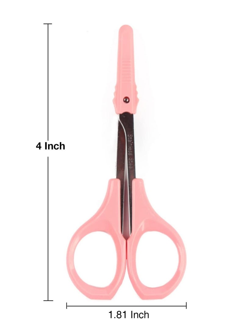 EMILYSTORES 4 Inches Curved Craft Scissors For Eyebrow Eyelash Extensions Stainless Steel 1PC