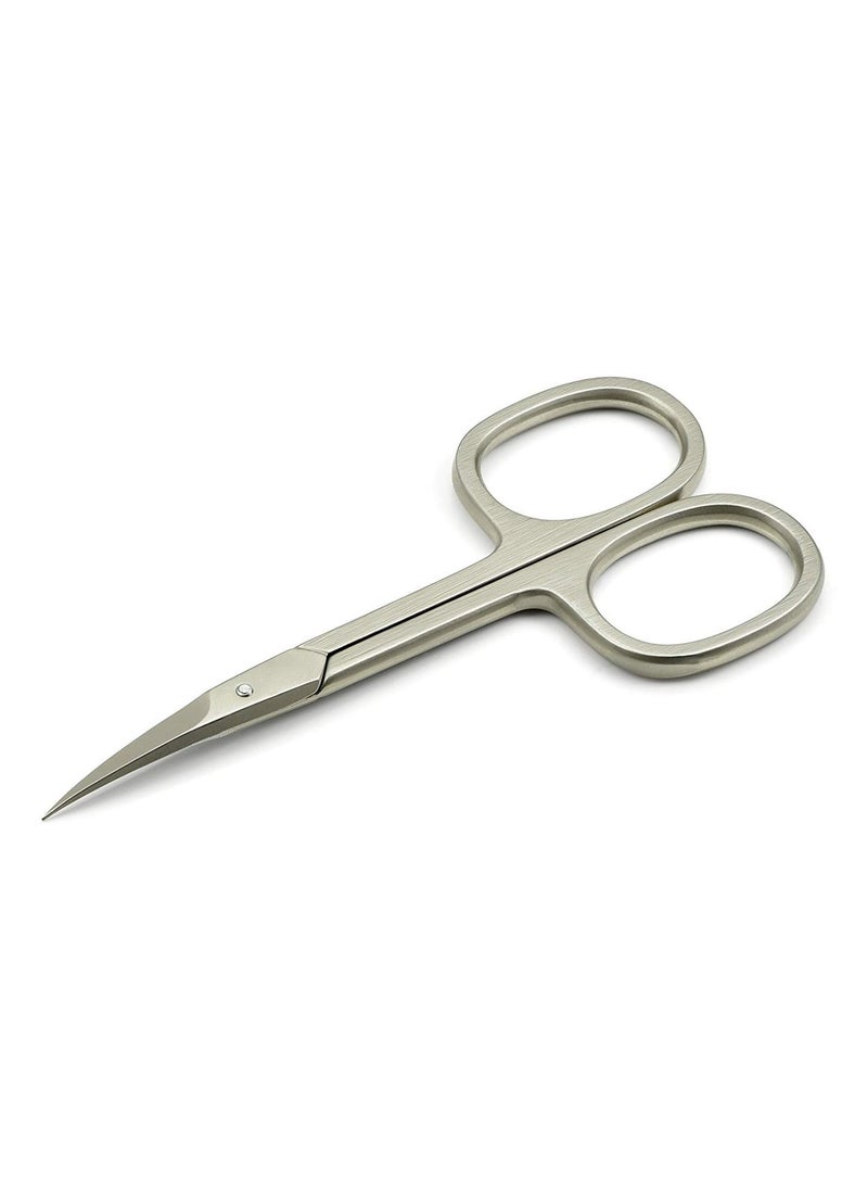 Eyebrow Scissors and Eyebrow Brush by AUMELO - Eyelash Extensions Shaping Curved Craft Stainless Steel Scissors for Your Beauty