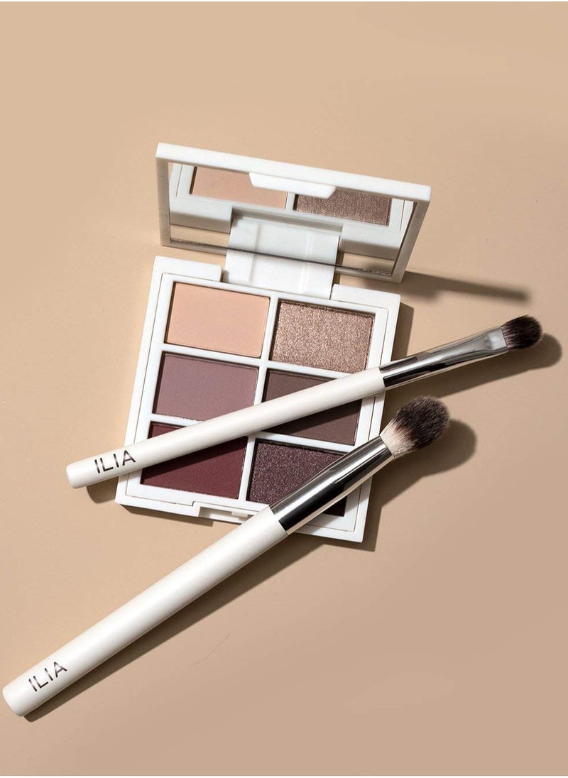 ILIA - Shadow Brush | Non-Toxic, Vegan, Cruelty-Free, Eyeshadow Brush With White Wood Handle + Soft, Synthetic Bristles (Clean Makeup Tool)
