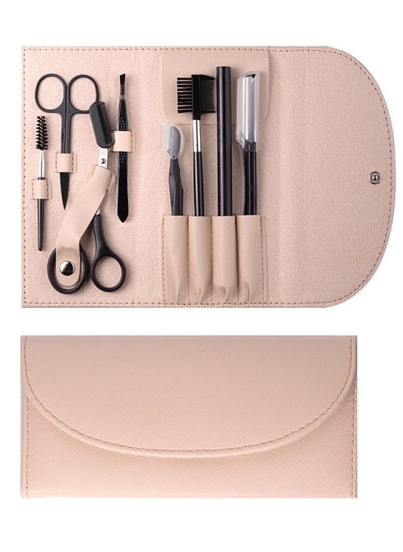 8 in 1 Eyebrow Trimmer Kit, Eyebrow Shaping Grooming Kit Eyelash Tool Kit for Women, Eyebrow Scissors, Eyebrow Razor, Eyebrow Pencil,Eyelash Comb, Tweezers, Makeup Eyelash Tool Eyelash Separator Tool