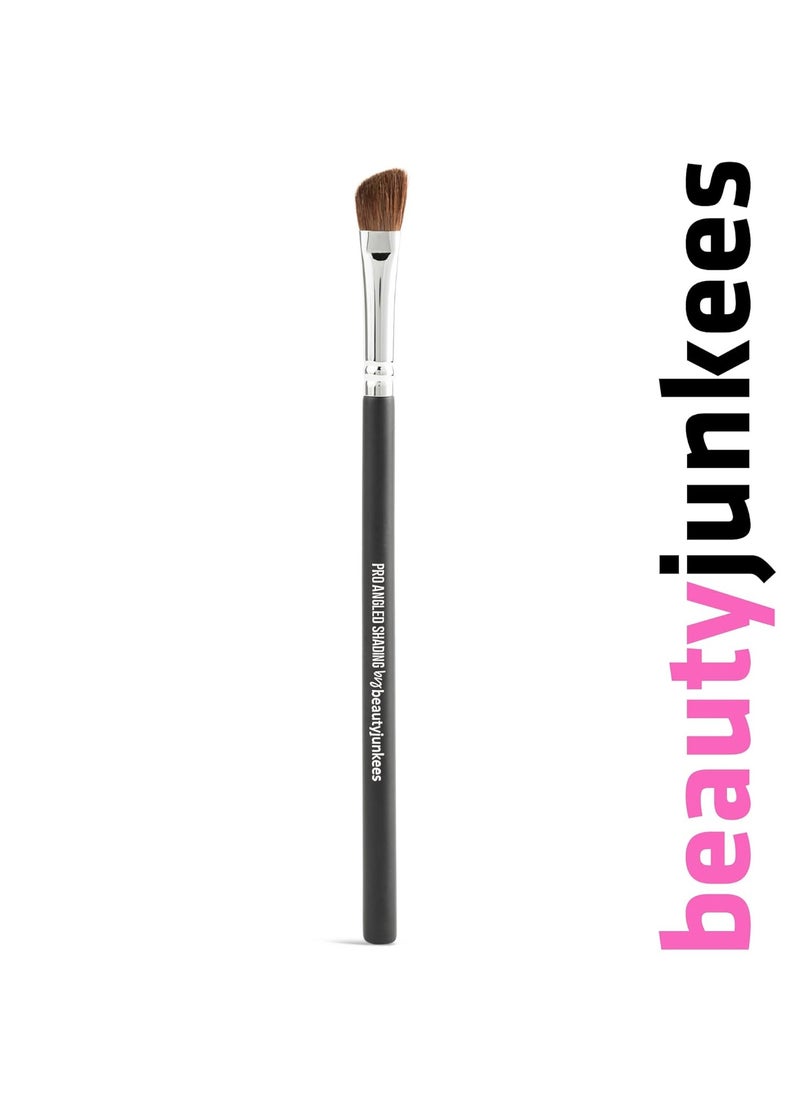 Angled Eyeshadow Brush Eyeshadow Blending Brush - Beauty Junkees Pro Angled Shading Eye Shadow Brush for Brow Bone Highlighter, Concealer, Crease, Inner Eyes, Corner, Nose Contour Makeup