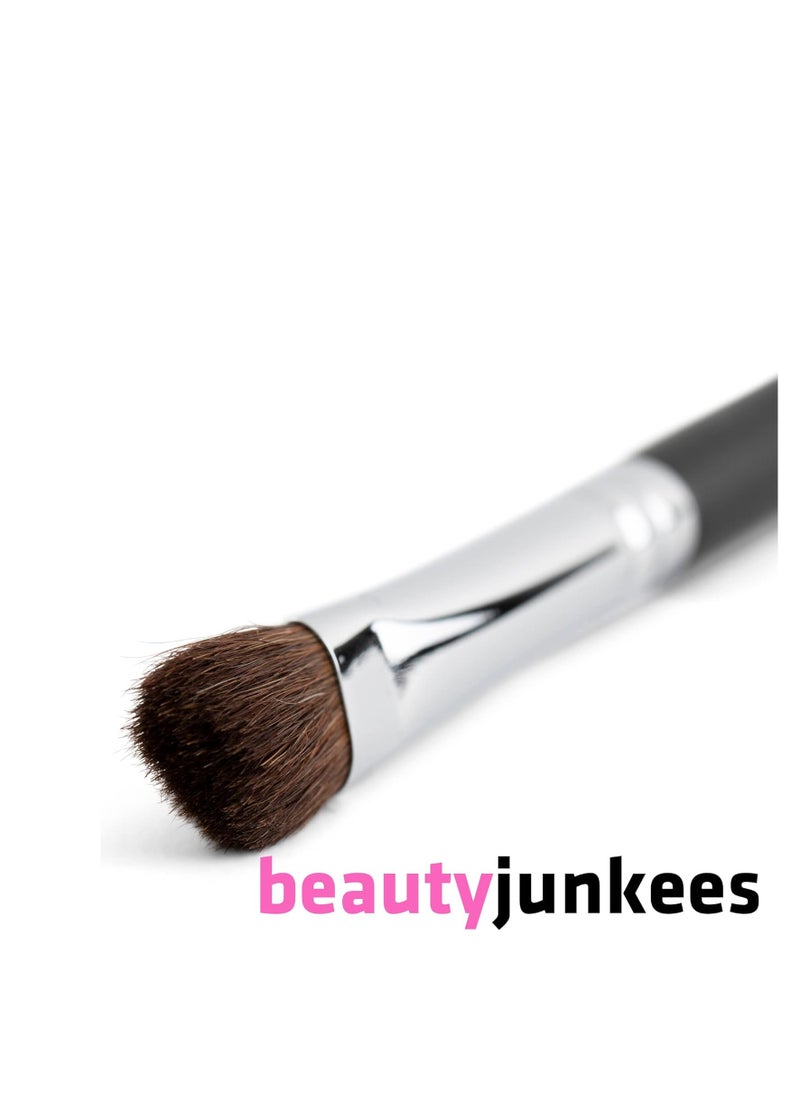 Angled Eyeshadow Brush Eyeshadow Blending Brush - Beauty Junkees Pro Angled Shading Eye Shadow Brush for Brow Bone Highlighter, Concealer, Crease, Inner Eyes, Corner, Nose Contour Makeup