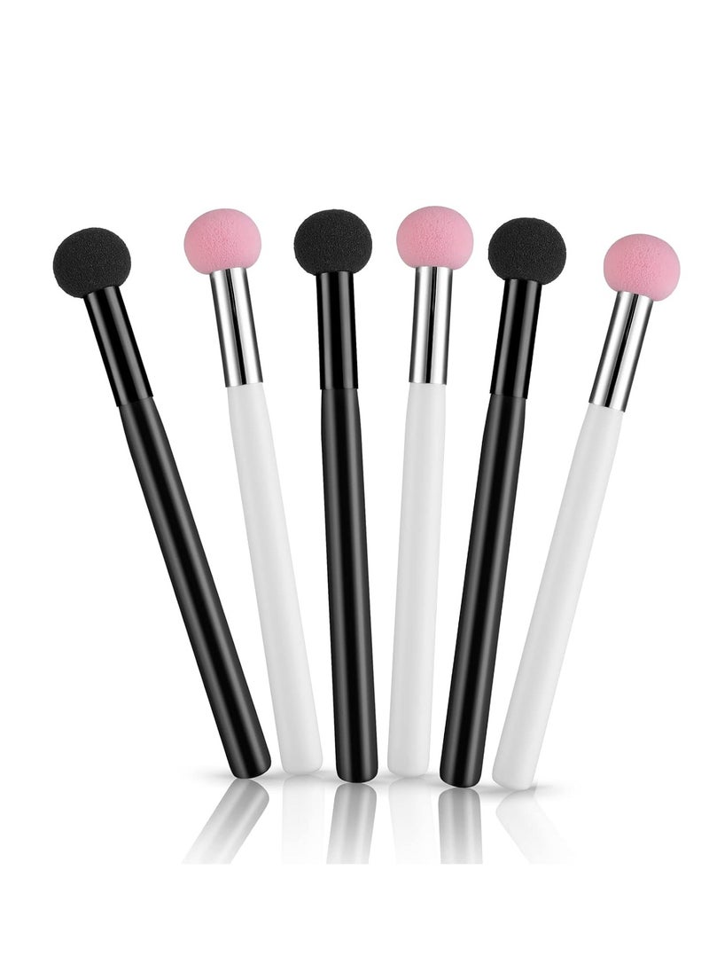 6 Pieces Sponge Makeup Applicator Mushroom Powder Puff with Handle Concealer Powder Brush Eye Makeup Eyeshadow Sponge Brush Washable Foundation Brushes for Women Girls