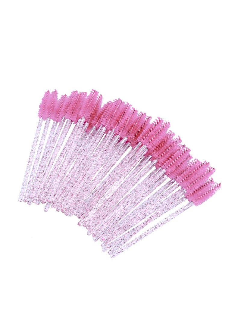 G2PLUS 100PCS Eyelash Mascara Brushes, Disposable Lash Spoolies, Crystal Eyelash Brush Makeup Kits for Eyelash Extensions and Eyebrow Brush