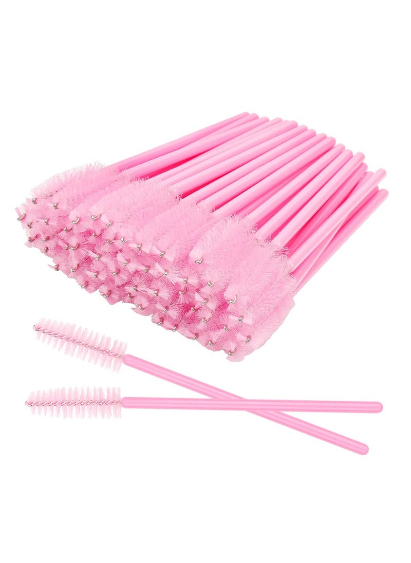 300 PCS Eyelash Extension Supplies Kit, Disposable Micro Swab Brush, Eyebrow Spoolie, Lip Brush, Mascara Wand Applicator (Pink Sets)