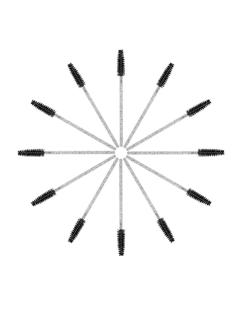 tifanso 200PCS Eyelash Brush Disposable Mascara Brush Wand for Lashes Spoolie brushes Eyebrow Spoolie Eyelash Extension Supplies (Black)