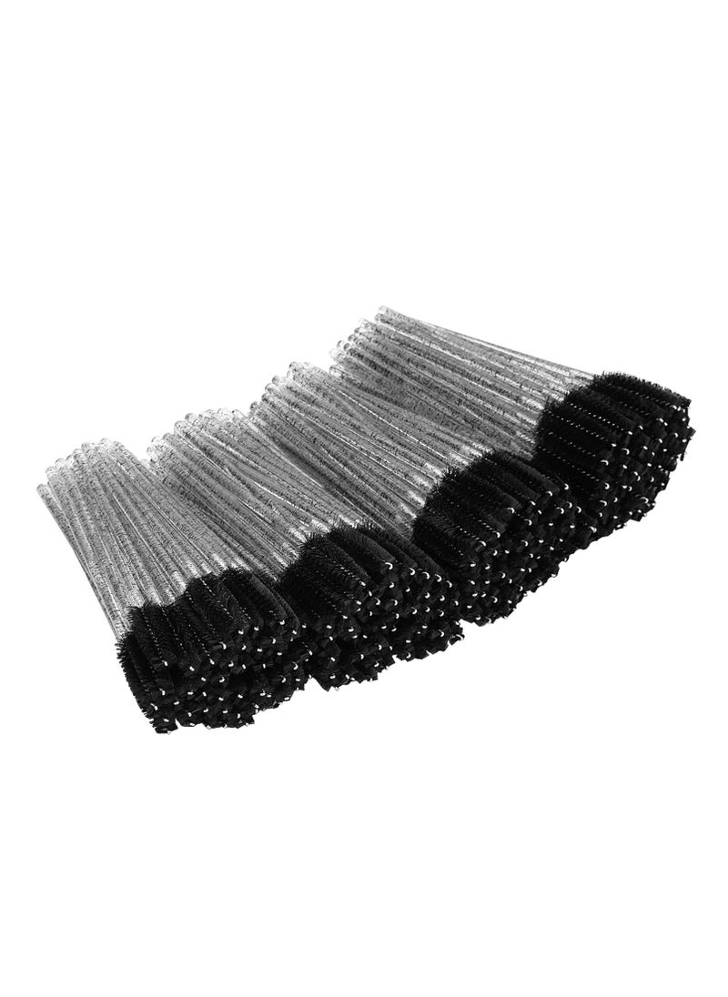 tifanso 200PCS Eyelash Brush Disposable Mascara Brush Wand for Lashes Spoolie brushes Eyebrow Spoolie Eyelash Extension Supplies (Black)