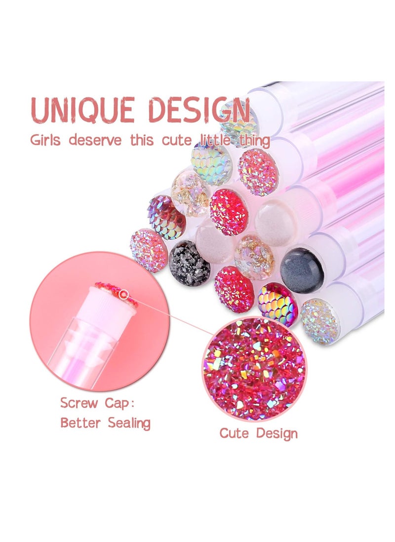 10pcs Eyelash brush Lash Wand Makeup tool Eyelash Extension supplies Cleaning brush Diamond Mascara mix color