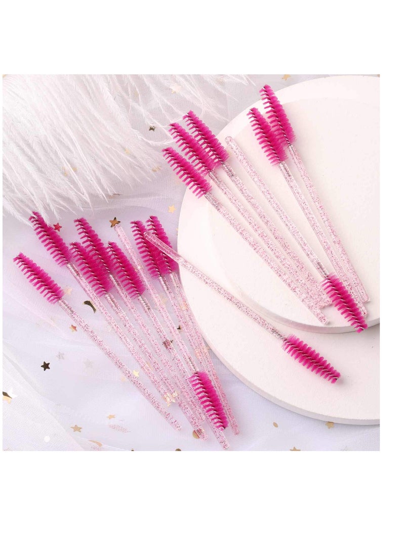 200 Disposable Eyelash Brush Mascara Wands Spoolies for Eye Lashes Extension Eyebrow Purple Pink Tbestmax