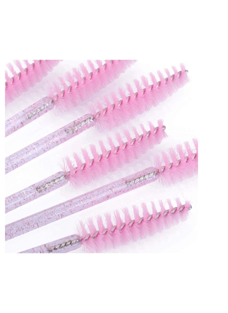 200 Disposable Eyelash Brush Mascara Wands Spoolies for Eye Lashes Extension Eyebrow Purple Pink Tbestmax