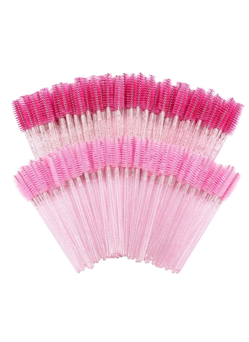 200 Disposable Eyelash Brush Mascara Wands Spoolies for Eye Lashes Extension Eyebrow Purple Pink Tbestmax