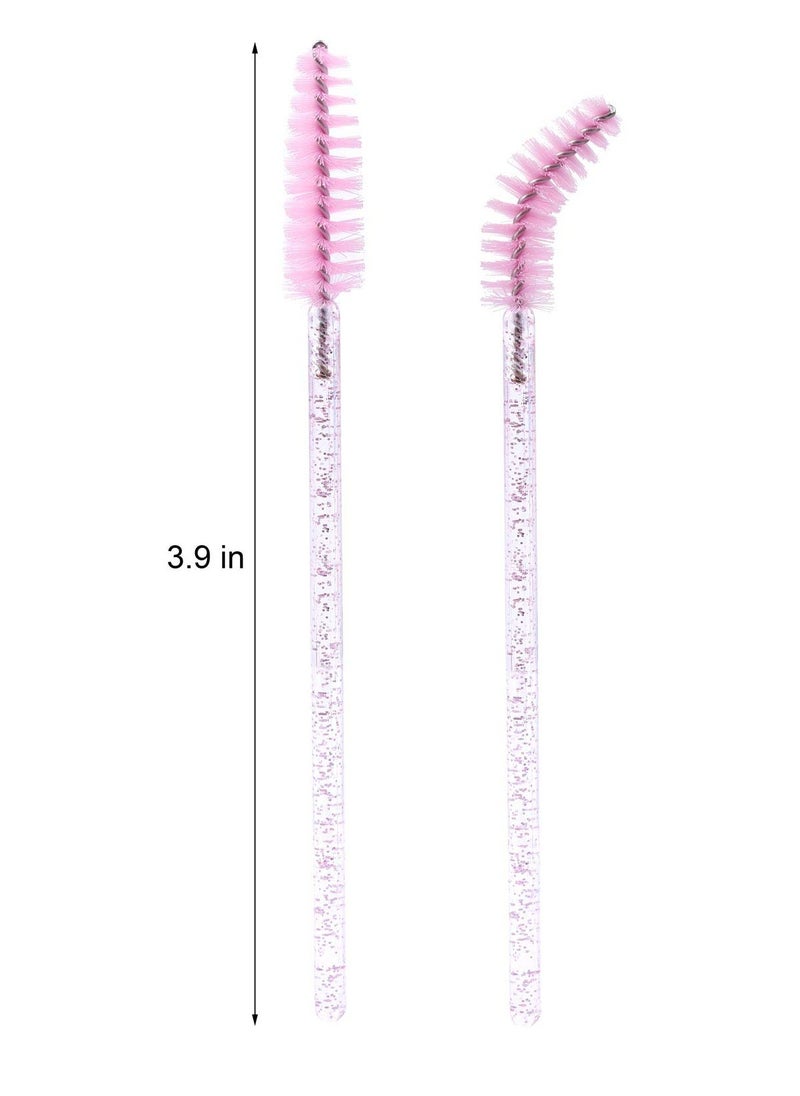 200 Disposable Eyelash Brush Mascara Wands Spoolies for Eye Lashes Extension Eyebrow Purple Pink Tbestmax