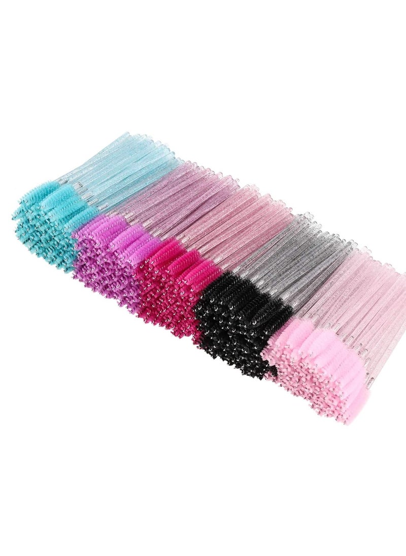 Tbestmax 500 Disposable Mascara Wands Eyelash Brush Spoolies for Eyebrow Eye Lash Extension Colorful