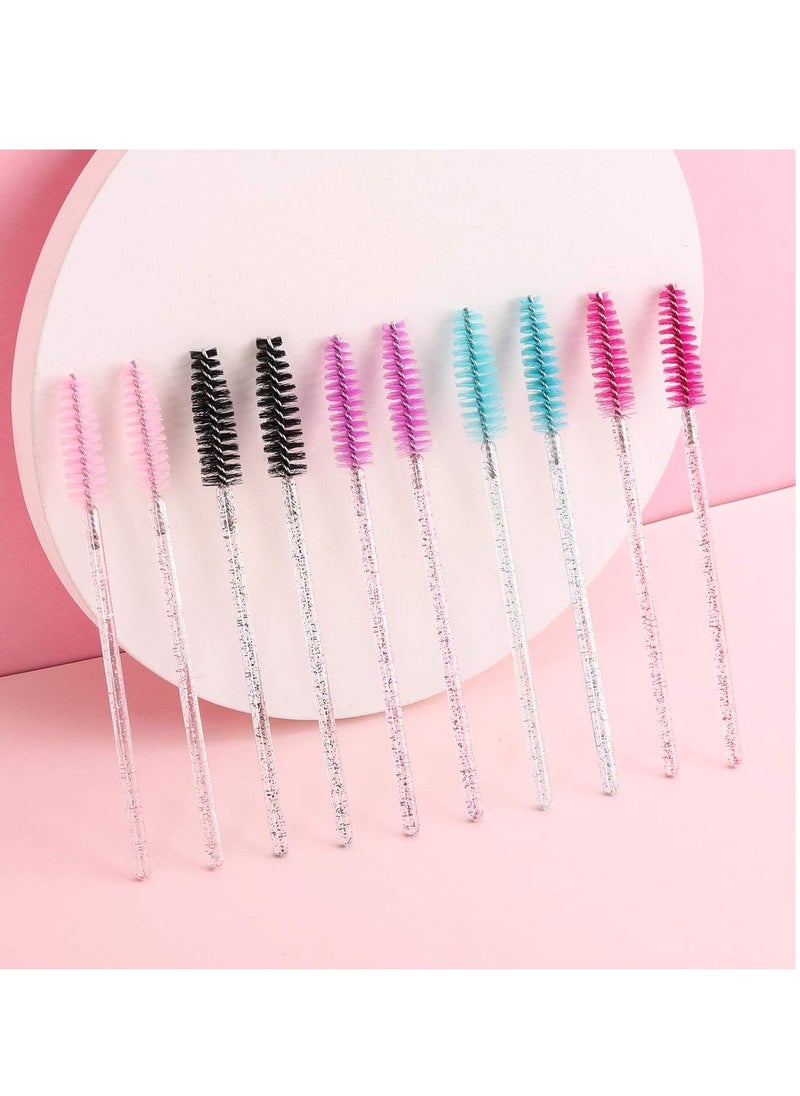 Tbestmax 500 Disposable Mascara Wands Eyelash Brush Spoolies for Eyebrow Eye Lash Extension Colorful