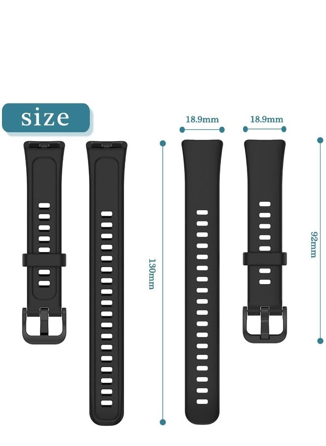 2 Pack Strap Compatible with Huawei Band 8, Soft Silicone Adjustable Replacement Sport Bands for HUAWEI Band 8 for Huawei Band 8   BlackWhite