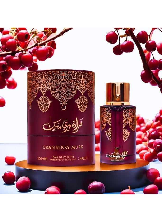 My Perfumes CRANBERRY MUSK from ARABIYAT PRESTIGE Premium Musk Collection Eau De Parfum for Men and Women 100ml