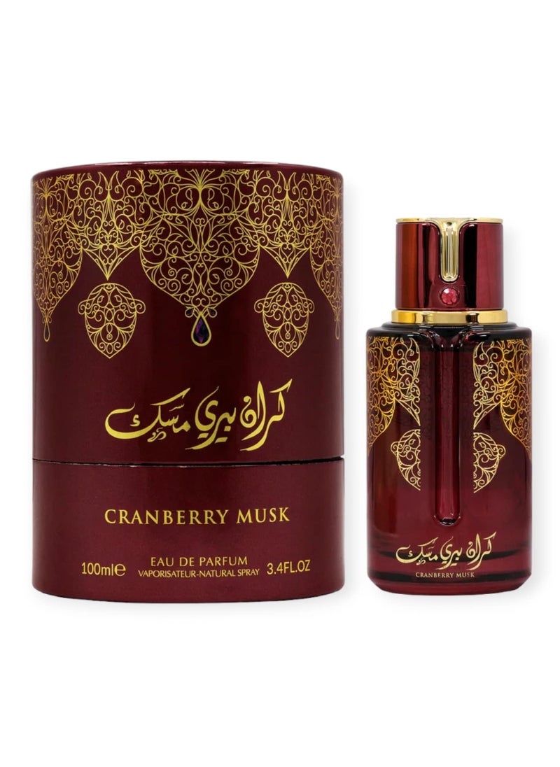 My Perfumes CRANBERRY MUSK from ARABIYAT PRESTIGE Premium Musk Collection Eau De Parfum for Men and Women 100ml