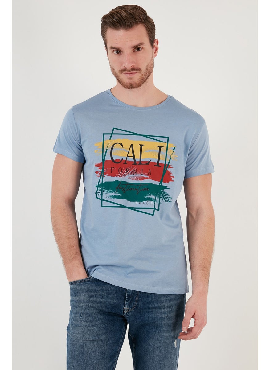 Cotton Slim Fit Crew Neck T Shirt Men's T Shirt 541CALIFORNIA24