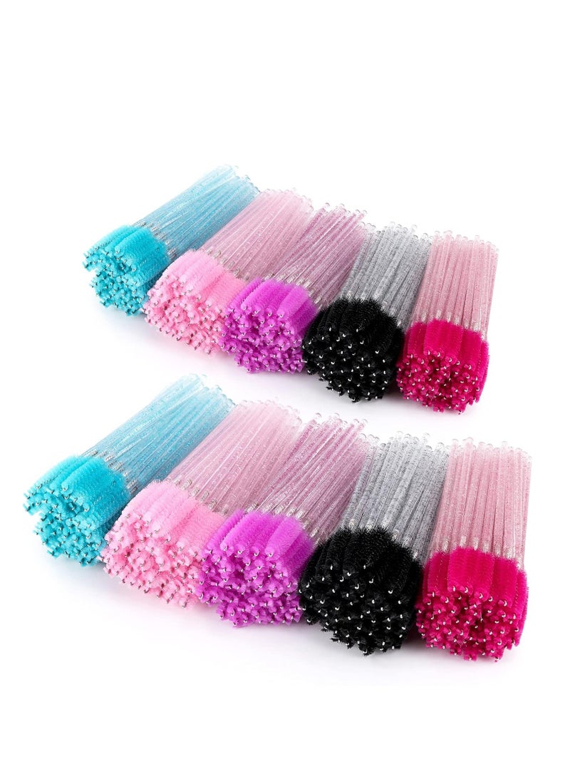 Tbestmax 1000 Disposable Mascara Wands Eyelash Brush Spoolies for Eyebrow Eye Lash Extension Colorful