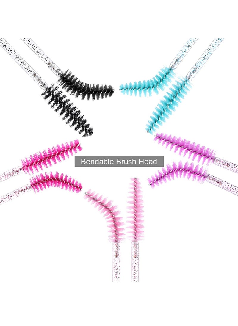 Tbestmax 1000 Disposable Mascara Wands Eyelash Brush Spoolies for Eyebrow Eye Lash Extension Colorful