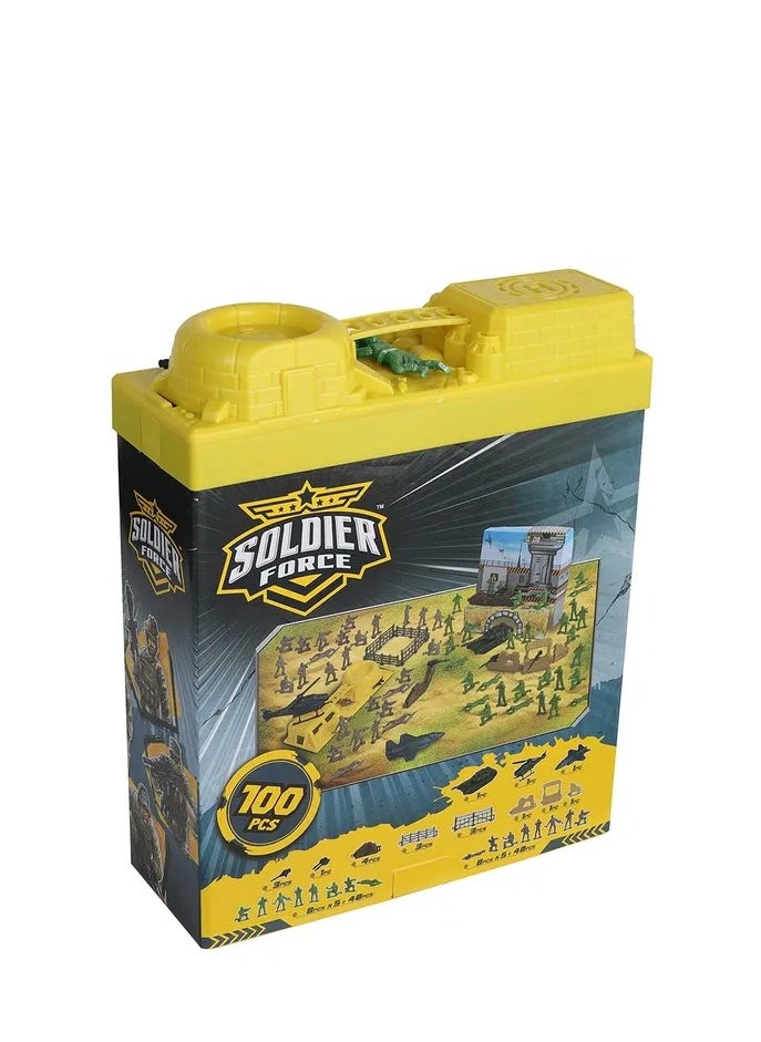 Soldier Force Bucket Playset 100Pcs