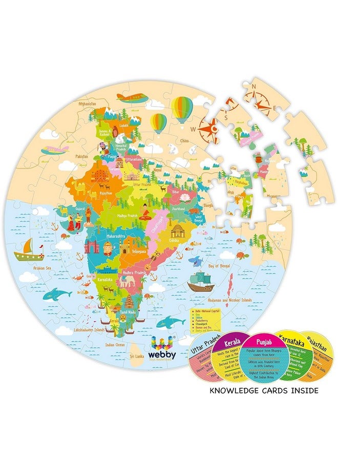 Combo Of Amazing Solar System | India Map | World Map Jigsaw Floor Puzzle | 60 Pcs With 4 Double Sided Flashcards With Each Puzzle (Set Of 3)