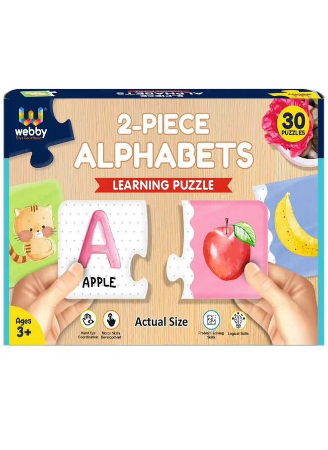 Alphabets 2 Pieces Learning Pack Jigsaw Puzzle, Montessori Early Educational Pre School Puzzle Toys For 3+ Years Kid