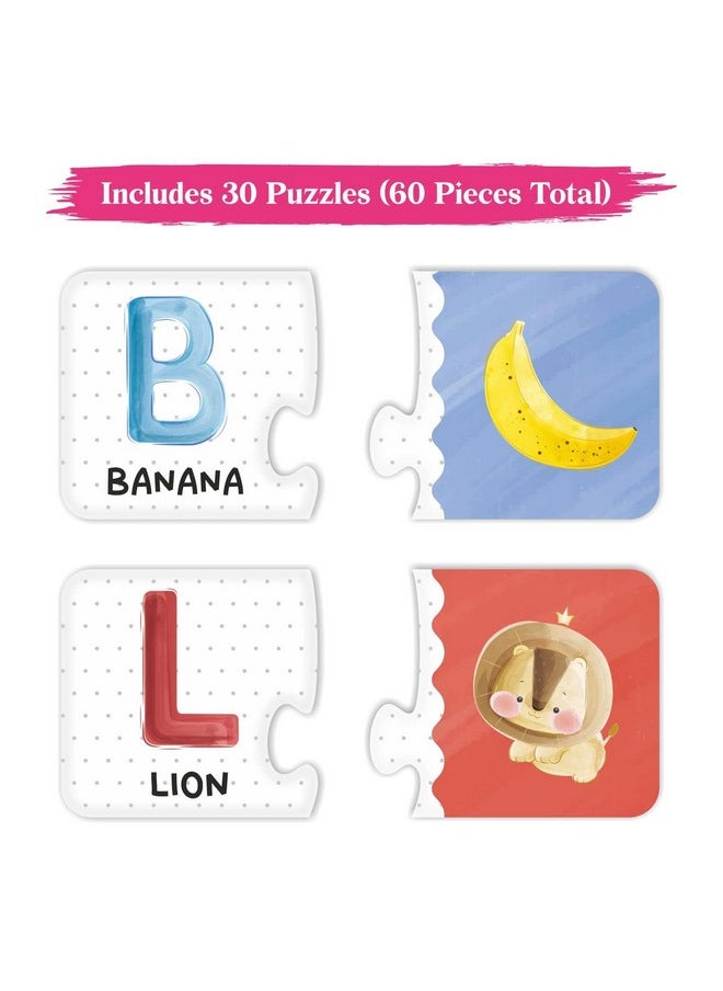 Alphabets 2 Pieces Learning Pack Jigsaw Puzzle, Montessori Early Educational Pre School Puzzle Toys For 3+ Years Kid