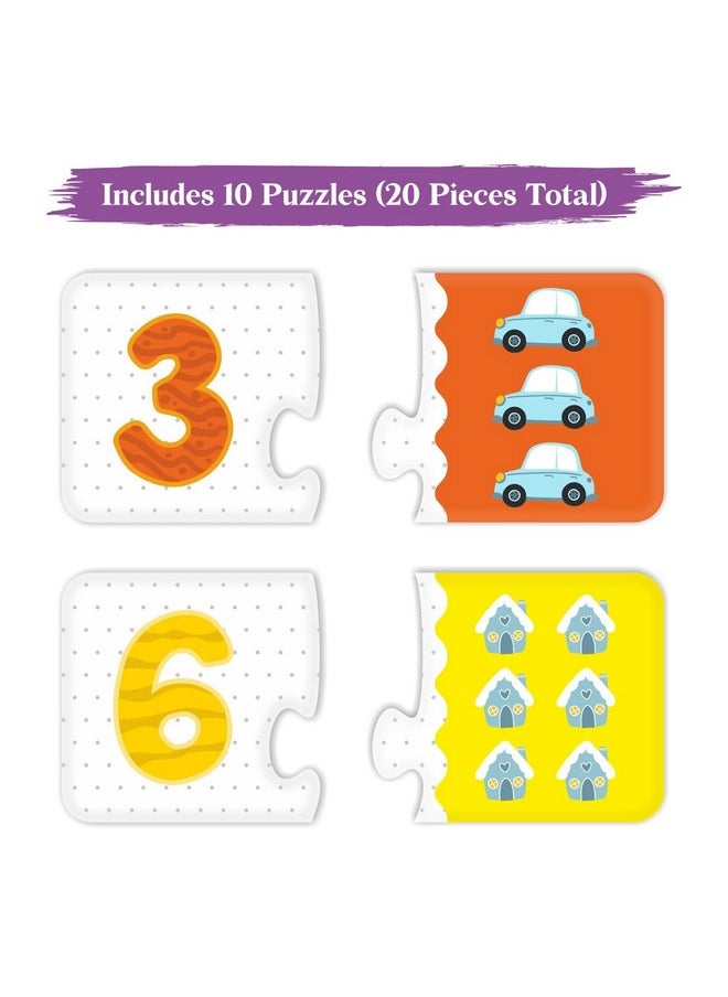 Counting Numbers 2 Pieces Learning Pack Jigsaw Puzzle, Montessori Early Educational Pre School Puzzle Toys For 3+ Years Kid