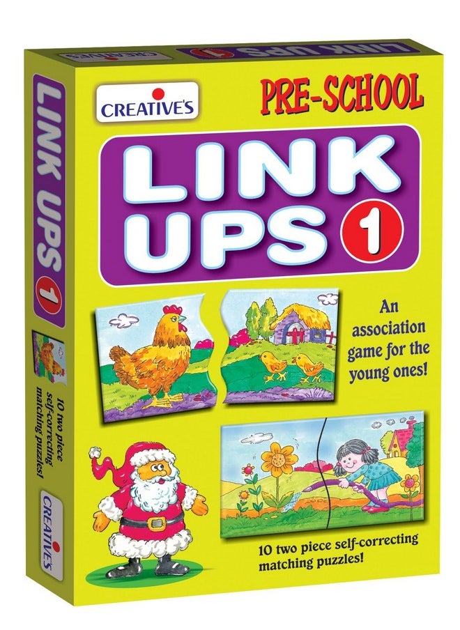 Creative Educational Aids P. Ltd. Kid Link Ups 1 Puzzle (Multi-Color, 20 Pieces)