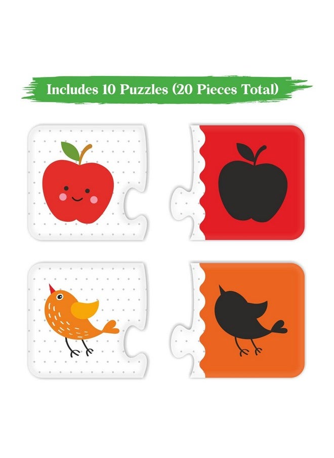 Shadow Match 2 Pieces Learning Pack Jigsaw Puzzle, Montessori Early Educational Pre School Puzzle Toys For 3+ Years Kid