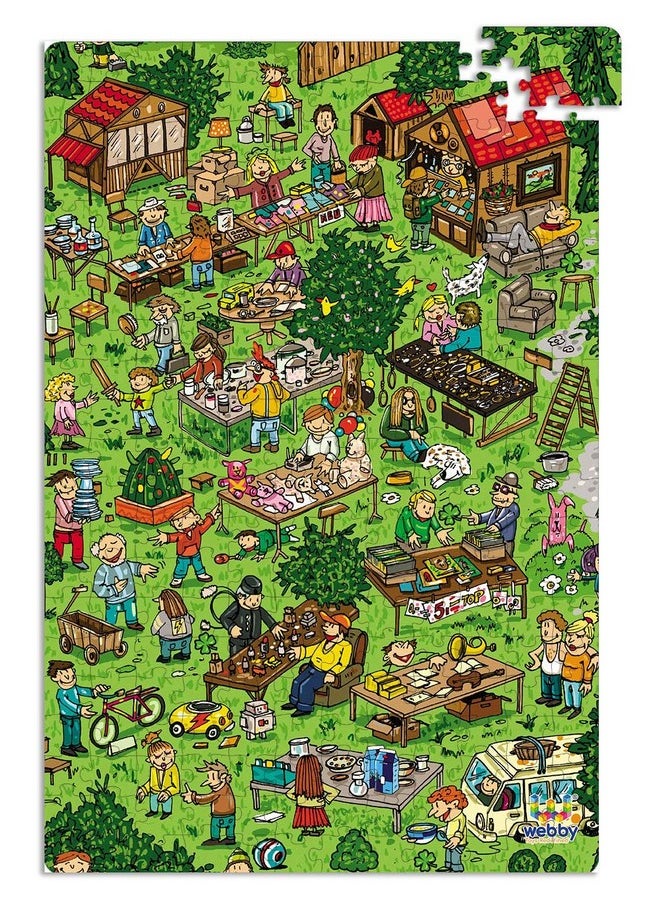 Kids Flea Market Illustration Jigsaw Puzzle For 6 Years And Above - 252 Pieces (Multicolour)