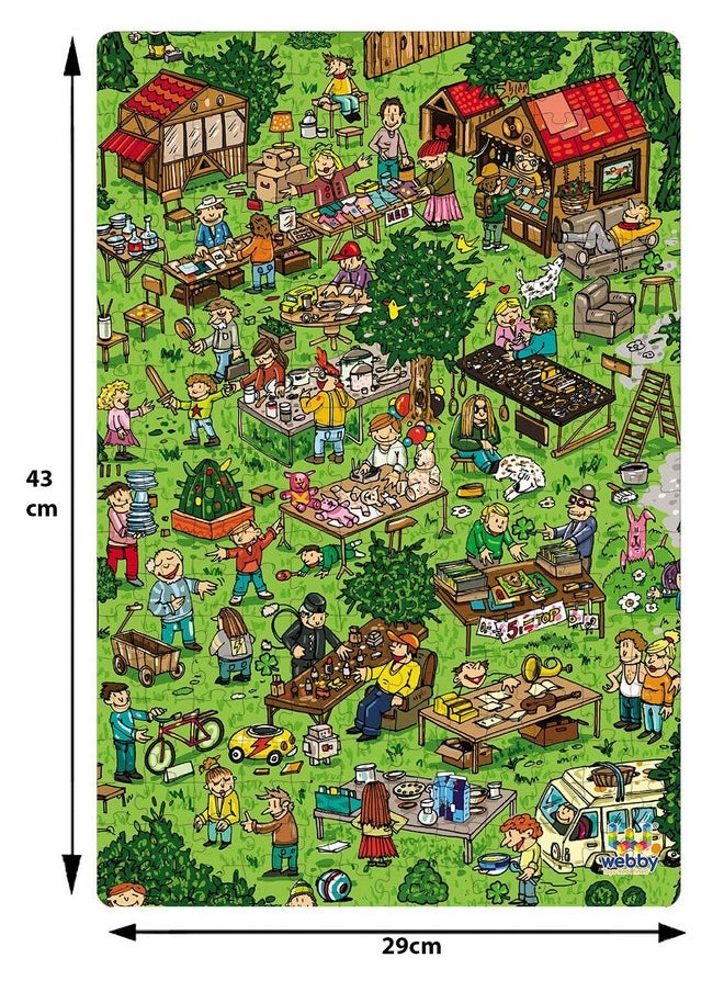 Kids Flea Market Illustration Jigsaw Puzzle For 6 Years And Above - 252 Pieces (Multicolour)