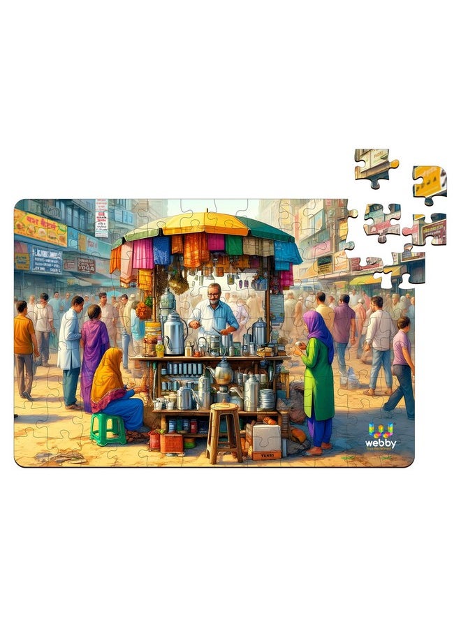 Indian Tea Seller Jigsaw Puzzle For Kids, 108 Pieces