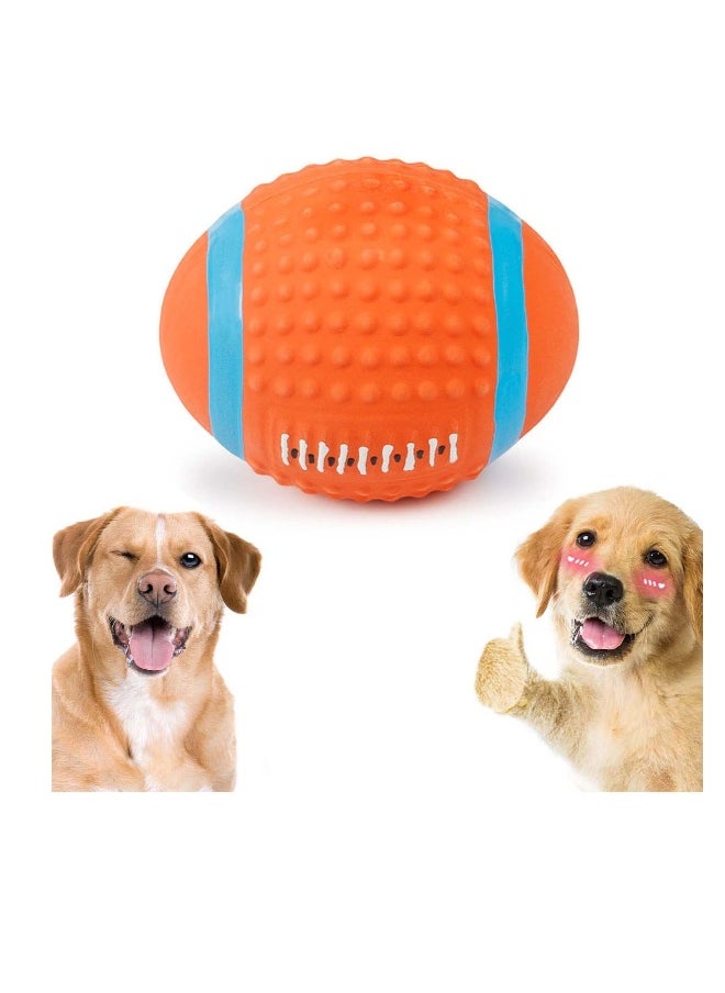 Dog Ball Toy, Dog Chew Toys Pet Squeaky Toys with Crinkle Paper, Interactive, Chewing, and Durable Toys for Puppy Dogs and Medium Dogs. Ball Orange