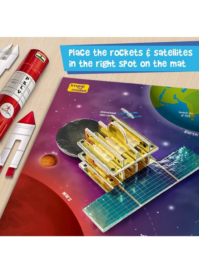 Mapology Mangalyaan | Isro Rocket Model & Satellite | Astronaut Toy | Educational Toys For Kids 5+Years | 3D Puzzles | Gifts For 5 Year Old Boy & Girl, Multi-Coloured