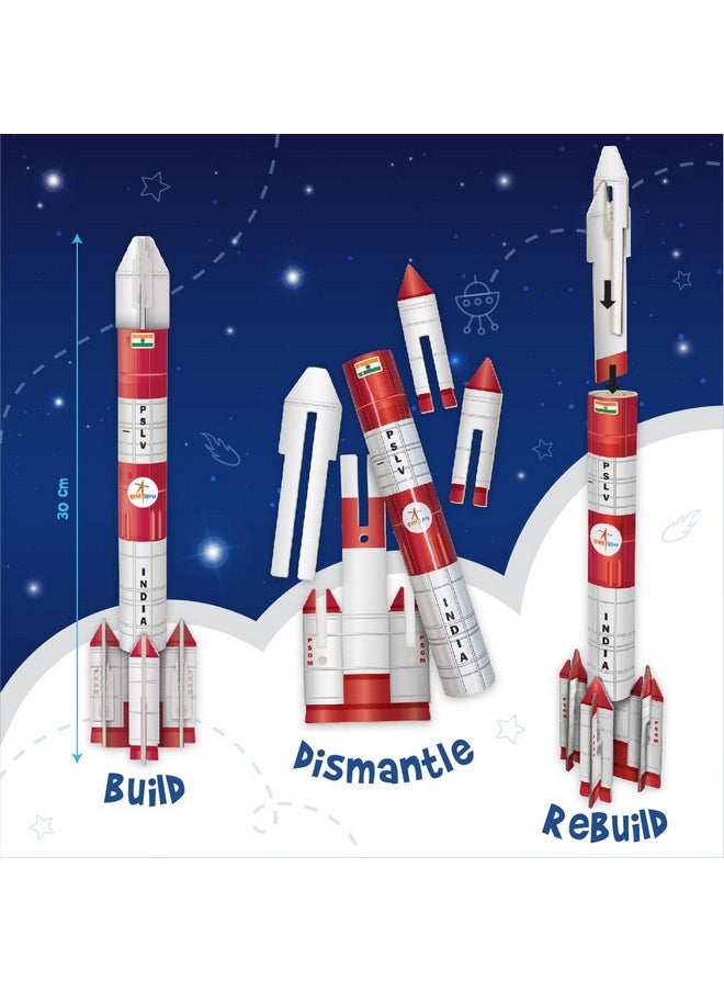 Mapology Mangalyaan | Isro Rocket Model & Satellite | Astronaut Toy | Educational Toys For Kids 5+Years | 3D Puzzles | Gifts For 5 Year Old Boy & Girl, Multi-Coloured