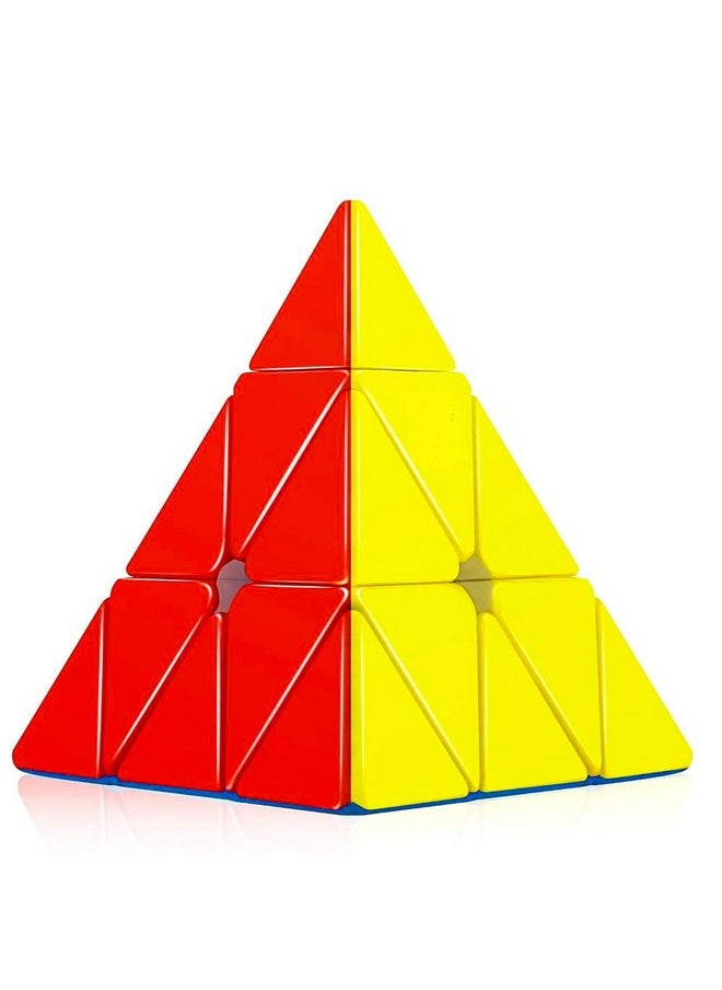 Pyraminx Pyramid 3X3X3 Triangle Cube 3X3 High Speed Stickerless Puzzle Cube Game Toy, Multicolor, Kids And Professionals