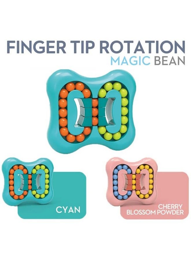 Finger Tip Rotate Magic Bean Fidget Spinner Toys For Kids & Adults, Mind Teaser Memory Game Educational Puzzle Handheld Toy For Boys Girls 3-12 Years Birthday Christmas Gift