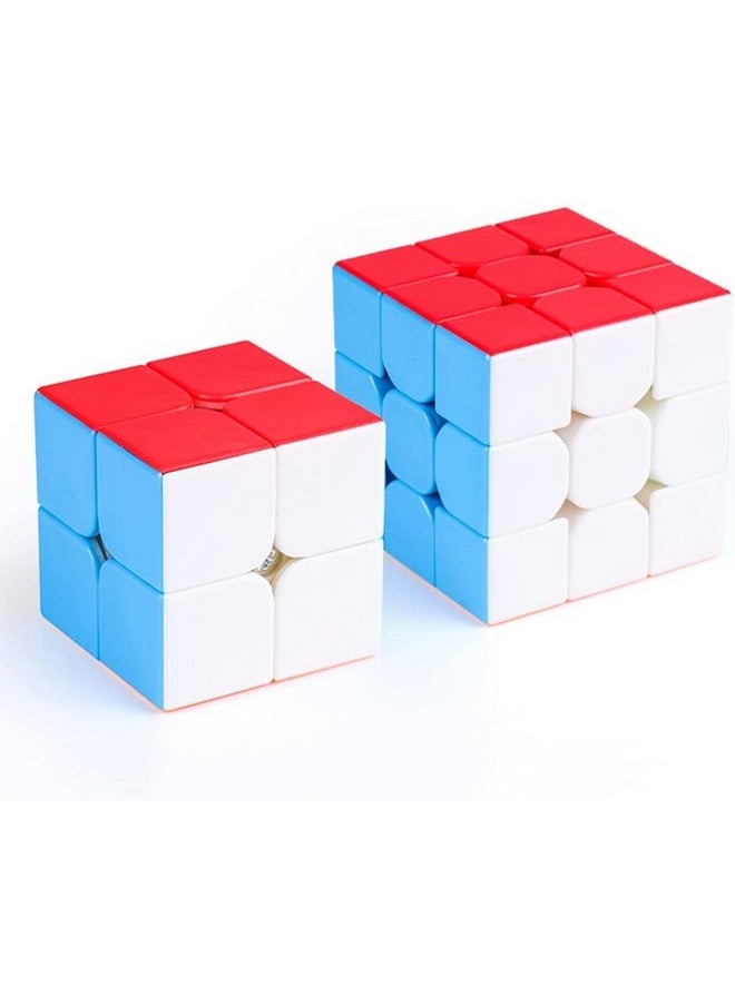 All Ages Moyu Speed Cube Combo Set Of 2X2 And 3X3 High Speed Stickerless Cube Puzzle Game Toy